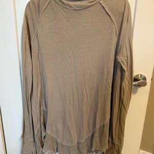 We The Free Taupe Long Sleeve Top